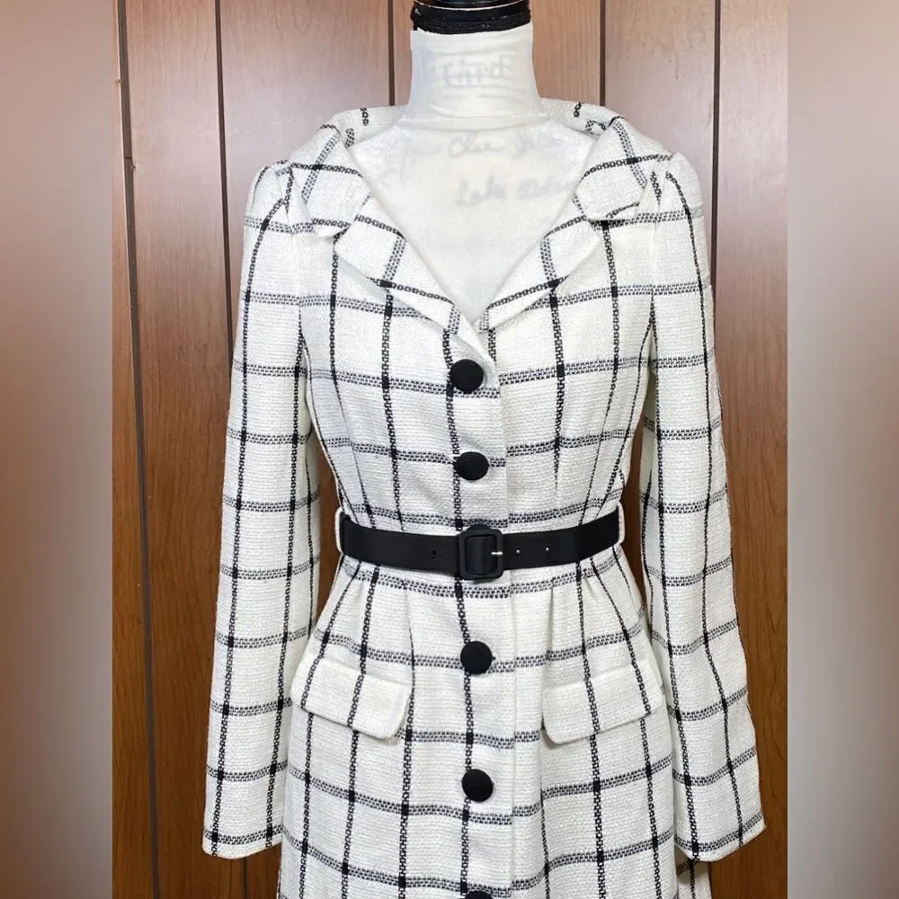 Self-Portrait Checkered Belted Minidress size 6